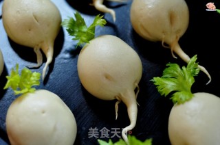 仿真白萝卜馒头的做法步骤：9