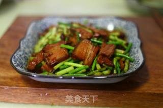 蒜薹炒腊肉的做法步骤：7