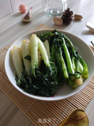 菜心小白菜合炒的做法步骤：8