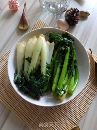 菜心小白菜合炒的做法步骤：9