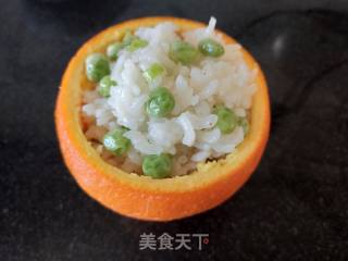 香橙蒸米饭的做法步骤：6