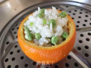 香橙蒸米饭的做法步骤：7