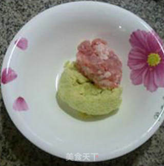 肉末苦瓜豆渣饼的做法步骤：5