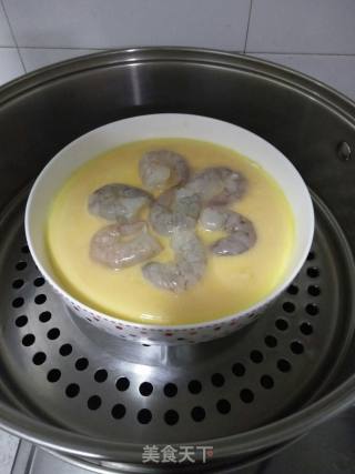 虾仁豆腐蒸蛋的做法步骤：9