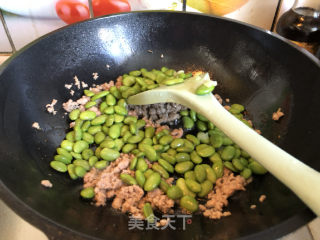 肉末炒毛豆籽的做法步骤：5