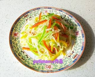 (卷饼菜)素炒彩蔬丝的做法步骤：8
