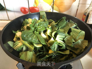 青菜炒百叶丝的做法步骤：4