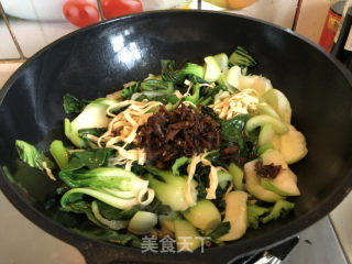 青菜炒百叶丝的做法步骤：7