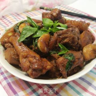 台式三杯鸡的做法步骤：9