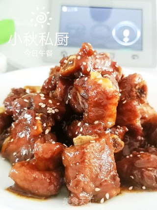 邢小秋~年夜饭无水蜜汁排骨的做法步骤：5
