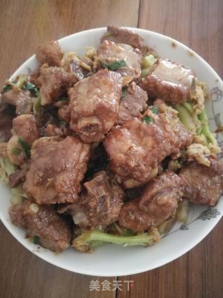 #团圆饭#排骨烧菜花的做法步骤：13
