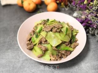 家常菜——莴笋炒牛肉的做法步骤：7