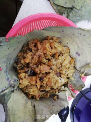 荷叶糯米鸡饭的做法步骤：11