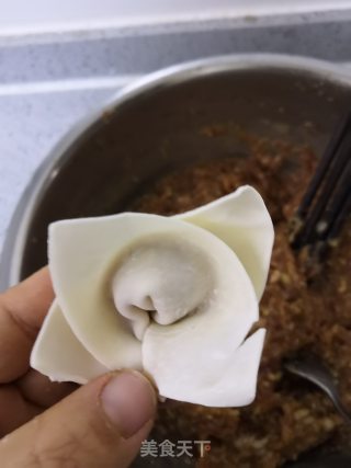 杏鲍菇虾肉馄饨的做法步骤：8