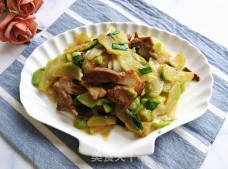 叉烧肉炒儿菜的做法步骤：5