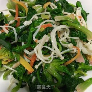 金针菇菠菜拌海参的做法步骤：12