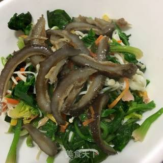 金针菇菠菜拌海参的做法步骤：15