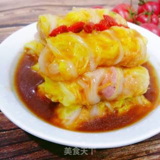 白菜肉卷的做法步骤：10