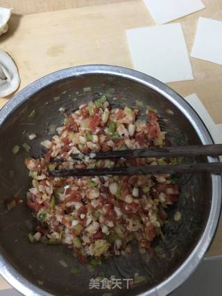 羊肉大葱馄馄饨的做法步骤：2