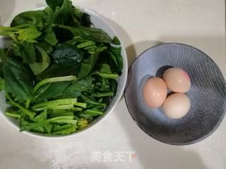 菠菜炒蛋的做法步骤：1