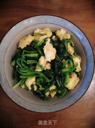 菠菜炒蛋的做法步骤：6