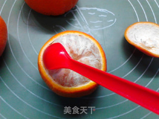 橙碗奶香蒸蛋羹的做法步骤：4