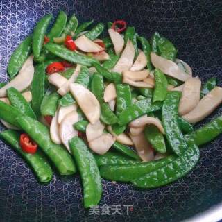 杏鲍菇炒荷兰豆的做法步骤：7