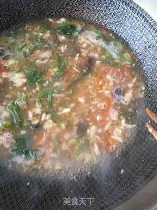 肉丁海参疙瘩汤的做法步骤：14