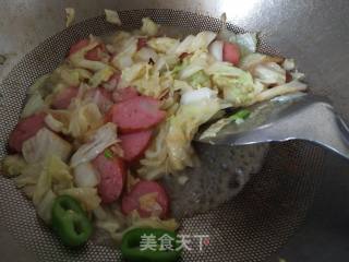 香肠炒白菜的做法步骤：7