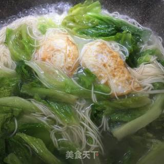 荷包蛋青菜面的做法步骤：4