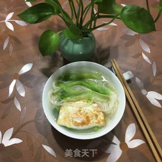 荷包蛋青菜面的做法步骤：5