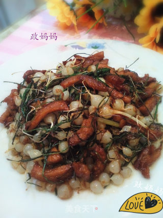 肉丝小根蒜的做法步骤：8