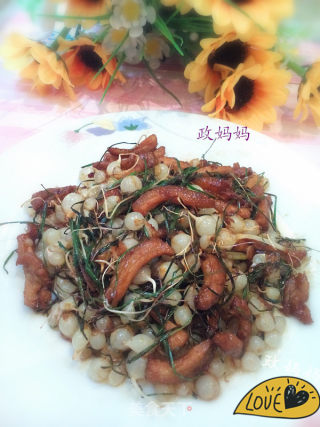 肉丝小根蒜的做法步骤：9