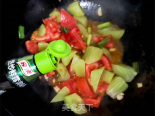 番茄莴笋的做法步骤：7