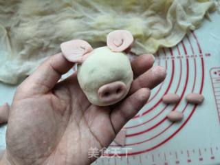 小猪豆沙包的做法步骤：15