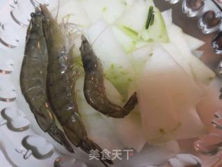 冬瓜鲜虾汤的做法步骤：1