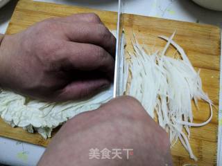 凉拌黄瓜豆皮白菜芯的做法步骤：5