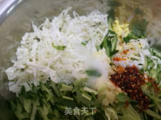 凉拌黄瓜豆皮白菜芯的做法步骤：9