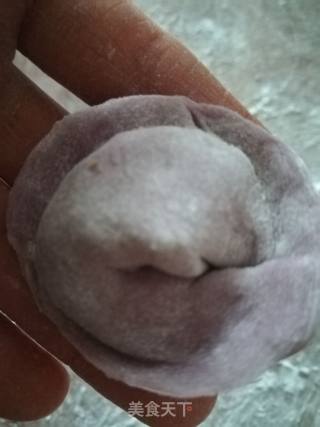 紫元宝饺的做法步骤：7