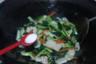 塌菜炒年糕的做法步骤：6