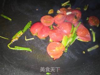 杭白菜拌圣女果的做法步骤：8