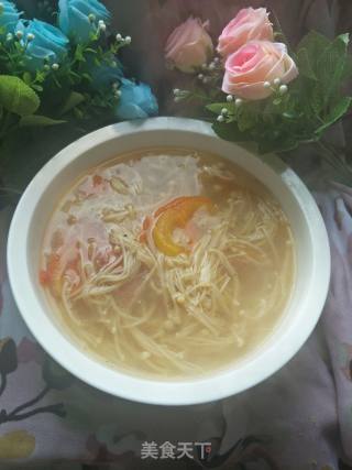 西红柿金针菇汤的做法步骤：4