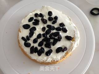 黑加仑干夹心奶油蛋糕的做法步骤：8