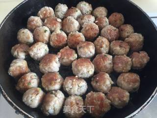 香煎淮山肉丸的做法步骤：8