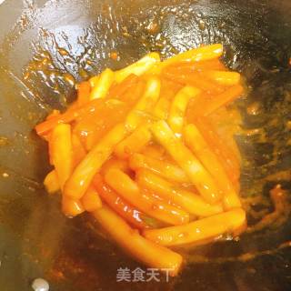 韩式辣酱炒年糕的做法步骤：7