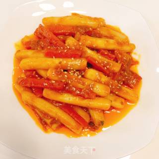 韩式辣酱炒年糕的做法步骤：9