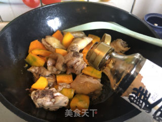 南瓜烧鸡的做法步骤：8