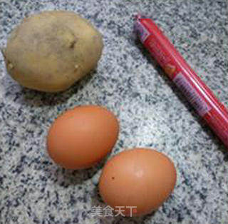 火腿肠鸡蛋土豆丝饼的做法步骤：2