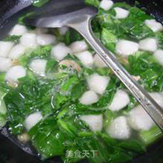 开洋菜心糯米汤果的做法步骤：14