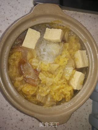 冻豆腐酸菜白肉煲的做法步骤：8